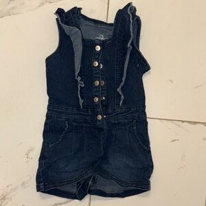 Jordache Dark Blue Kids Denim Romper 2T
